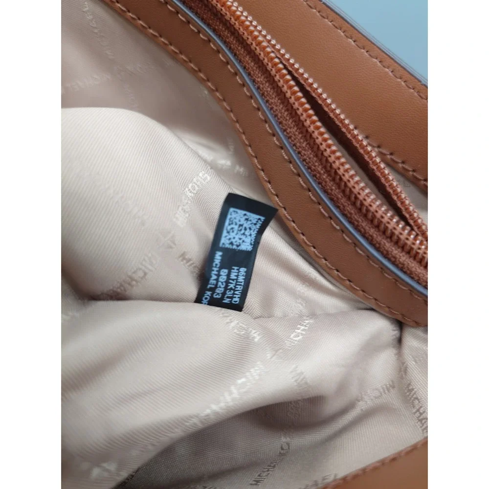Michael Kors Tote Bag Large Brown Monogram Leather Trim [GNH021508]